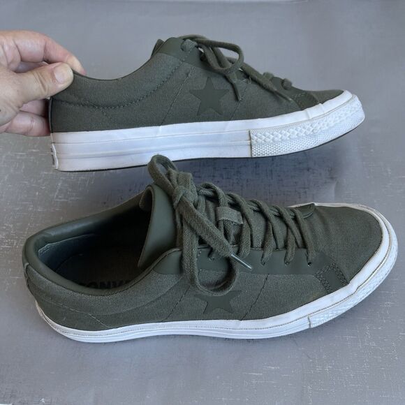 Converse One Star Canvas Ox Olive Green Shoes Size Men 6 Women's 8 - Picture 6 of 14